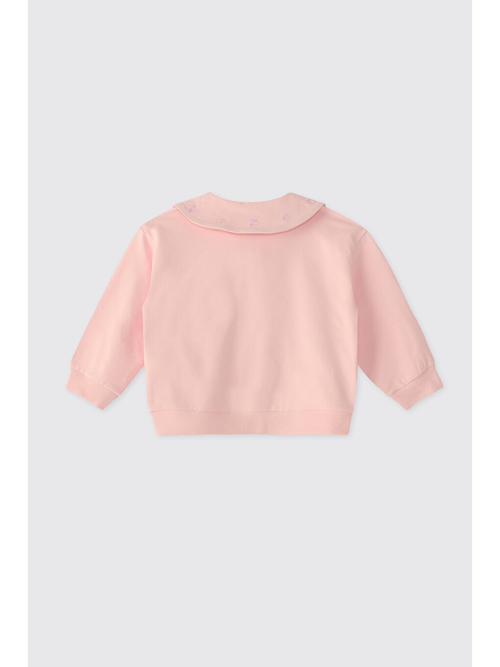 Kız Bebek Fermuarlı Pembe Sweatshirt-1