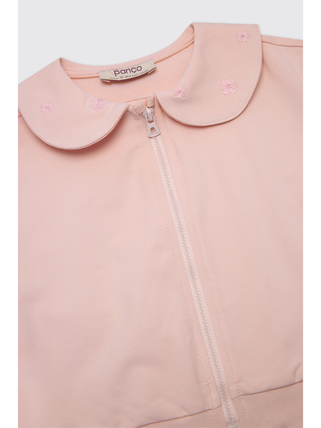 Kız Bebek Fermuarlı Pembe Sweatshirt-2