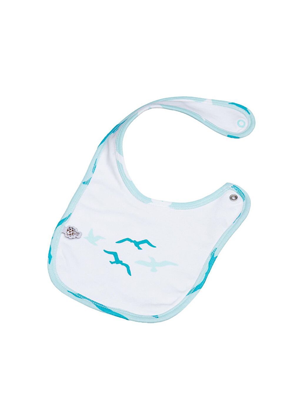 Turna Erkek Bebek 5'li Hastane Çıkışı Zıbın Seti %100 Organik Pamuk Yeni Doğan Turkuaz 0-3 Ay-5