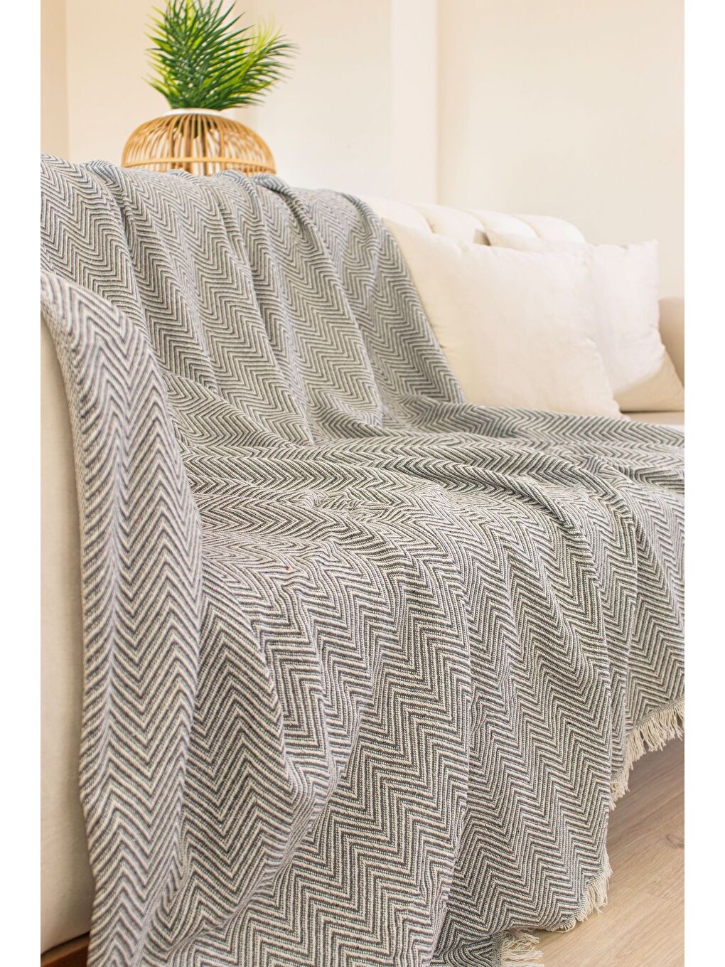 Dokuma Cozy Comfort Koyu Gri Koltuk Örtüsü-1