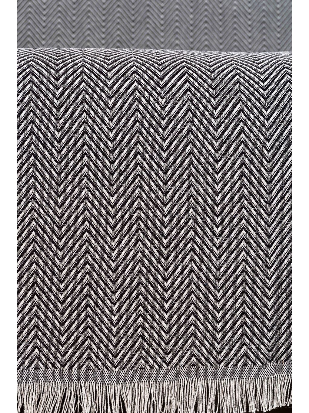 Dokuma Cozy Comfort Siyah Koltuk Örtüsü-2