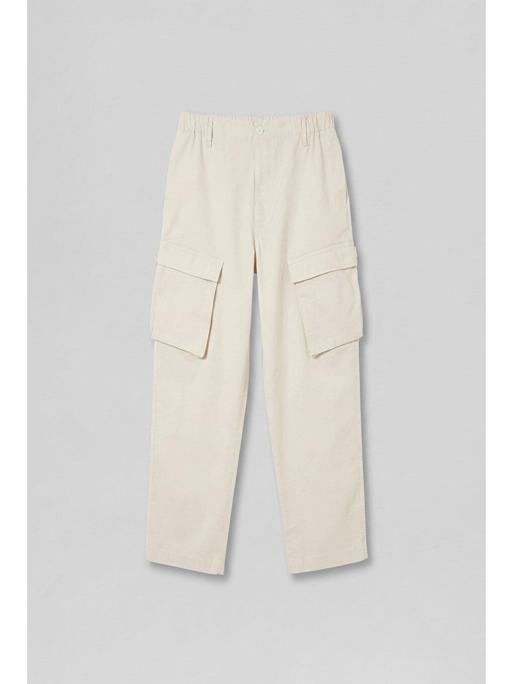 Erkek Kargo Cepli Esnek Baggy Pantolon Açık Bej