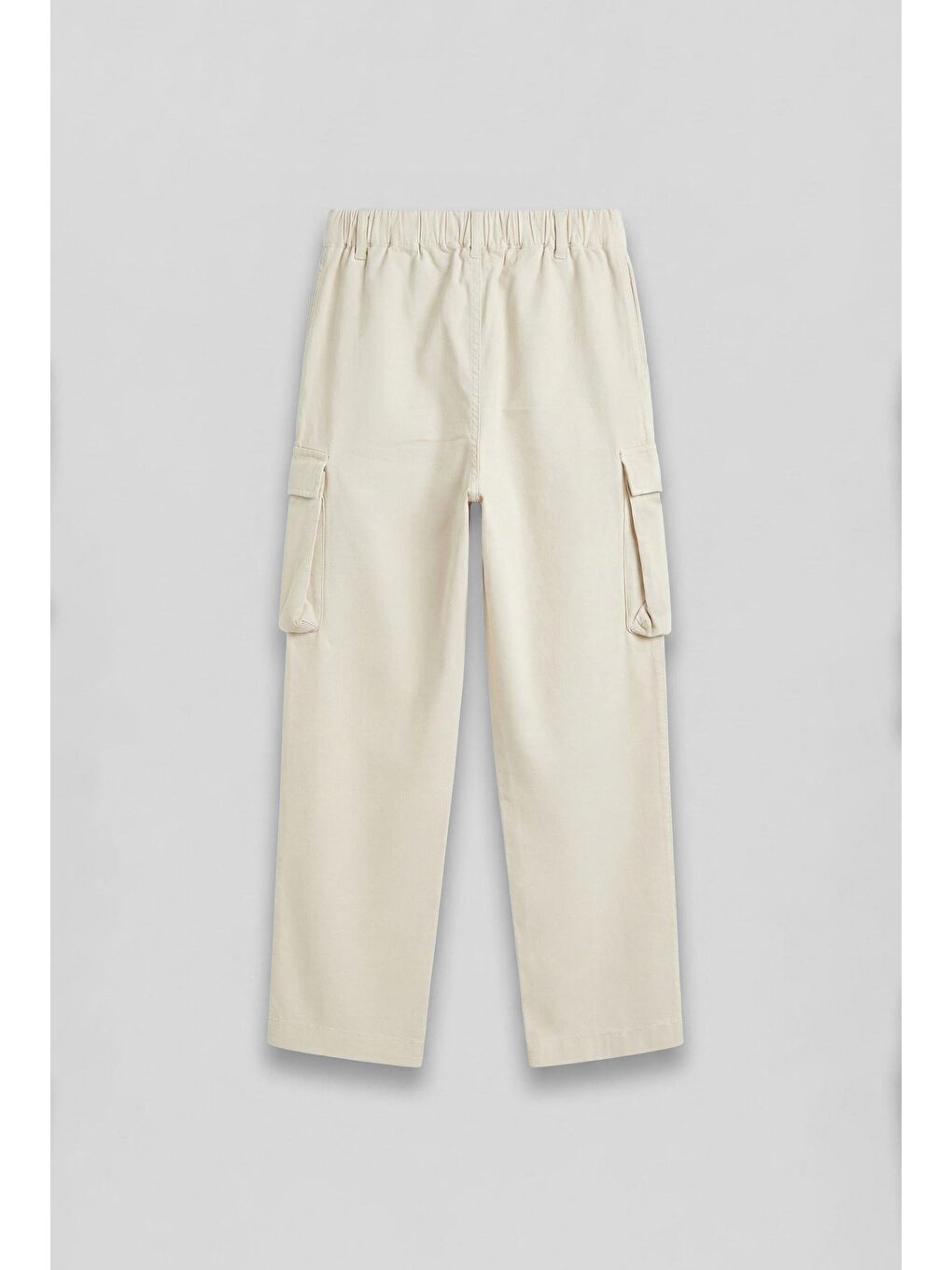 Erkek Kargo Cepli Esnek Baggy Pantolon Açık Bej-1