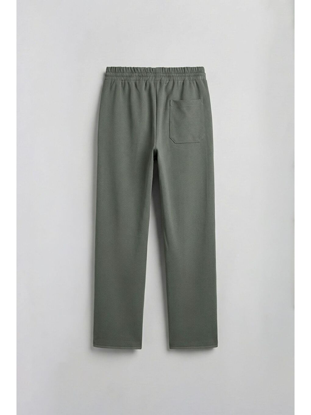 Erkek Beli Lastikli Baggy Pantolon Haki-1