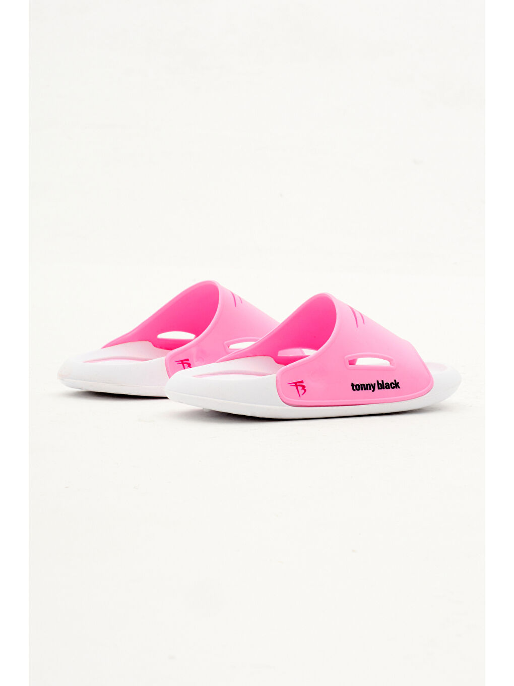 Çocuk Unisex Pembe Logolu Poıli Taban Terlik-4