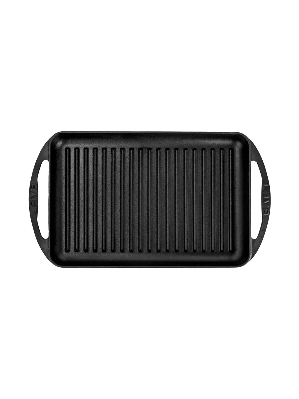 Siyah Dikdörtgen Izgara Tavası Döküm Demir Yekpare Kulplu Ölçü 22x32cm.-2