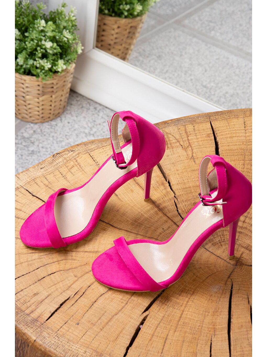 Fuşya Süet Kadın Topuklu Ayakkabı B922112602-4