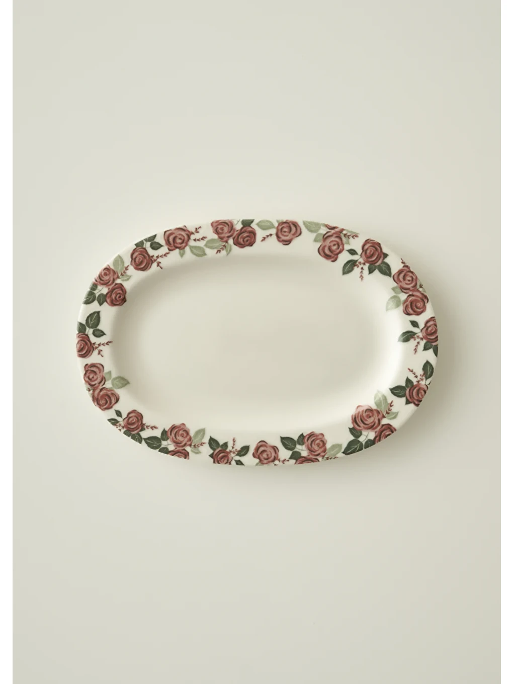 Karışık Rose Porselen Bordürlü Sunum Tabağı (25 Cm)-8