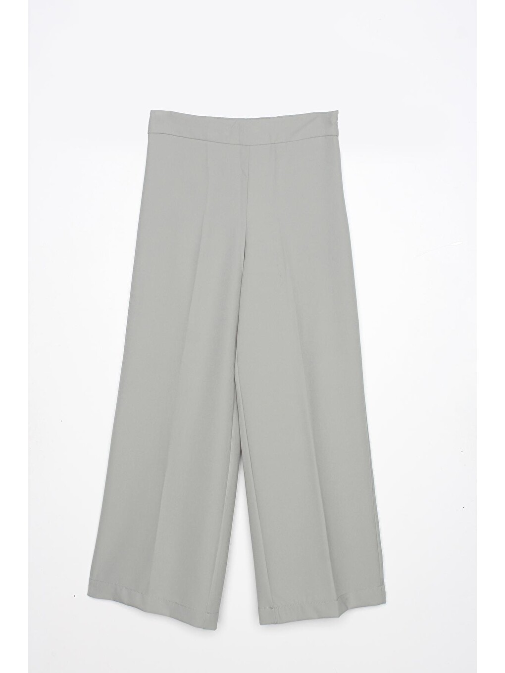 Yeşil Mint Ütü İzli Bol Paça Pantolon-4