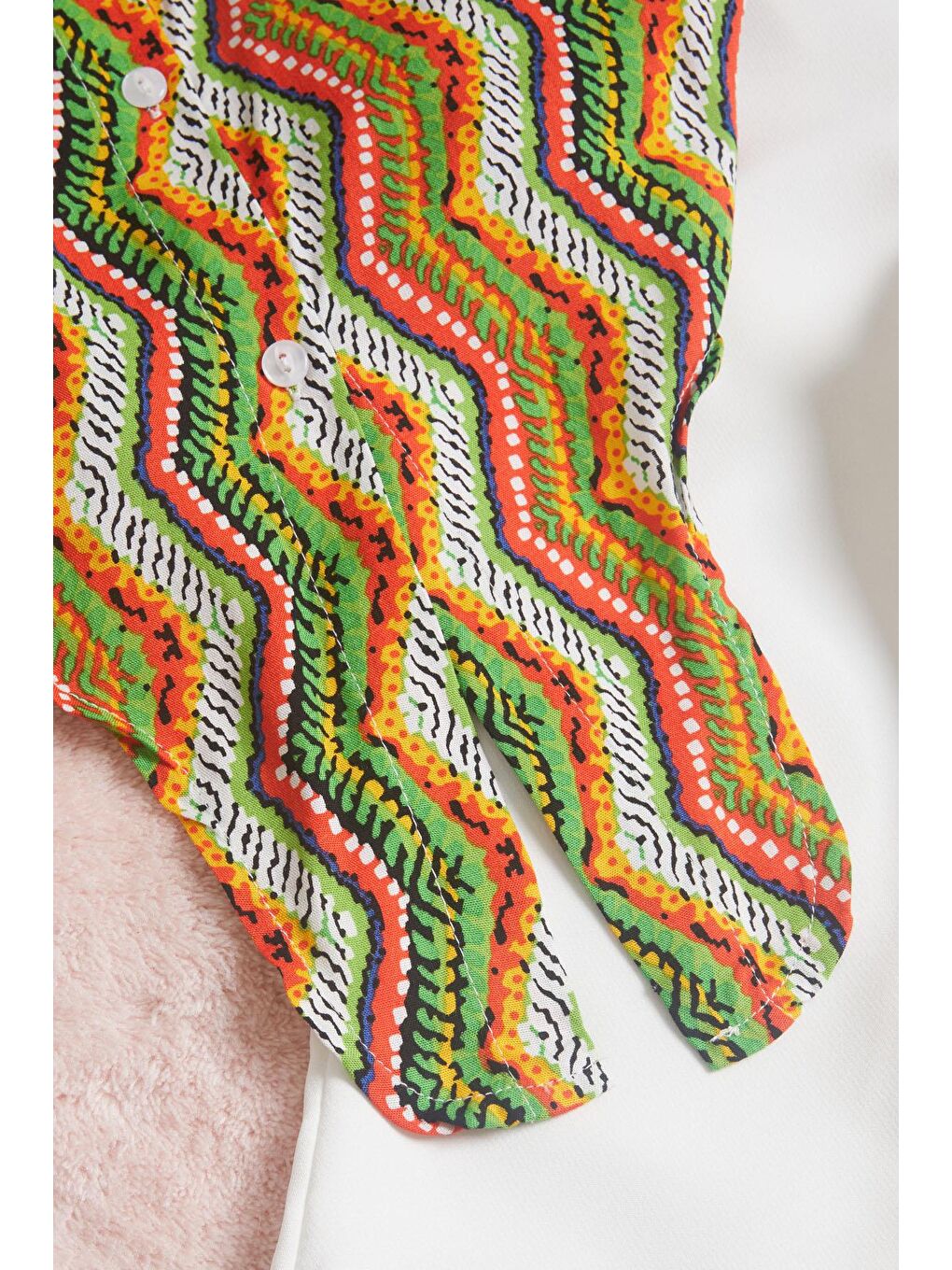 Ekru Desenli Gömlekli İspanyol Paça Pantolon Kız Takım 15601-4