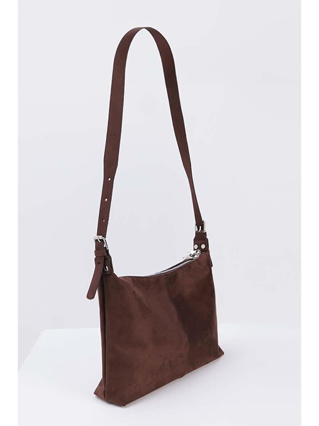 Kahverengi Kahve-Süet Çapraz Çanta-2