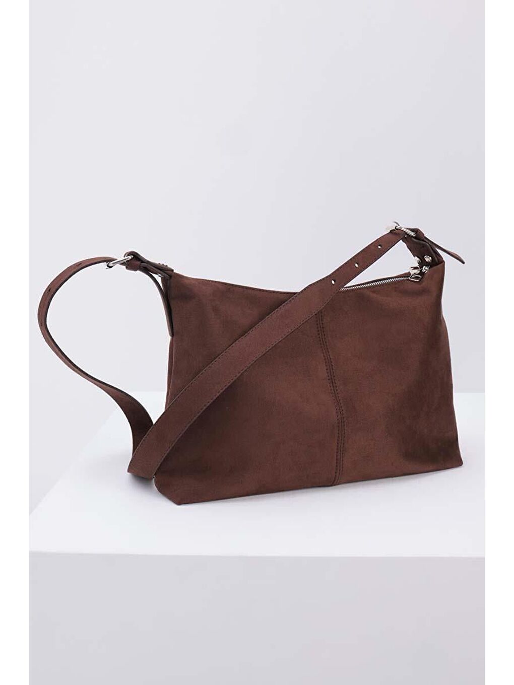 Kahverengi Kahve-Süet Çapraz Çanta-3