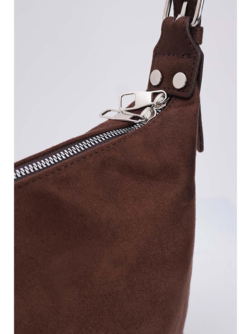 Kahverengi Kahve-Süet Çapraz Çanta-4