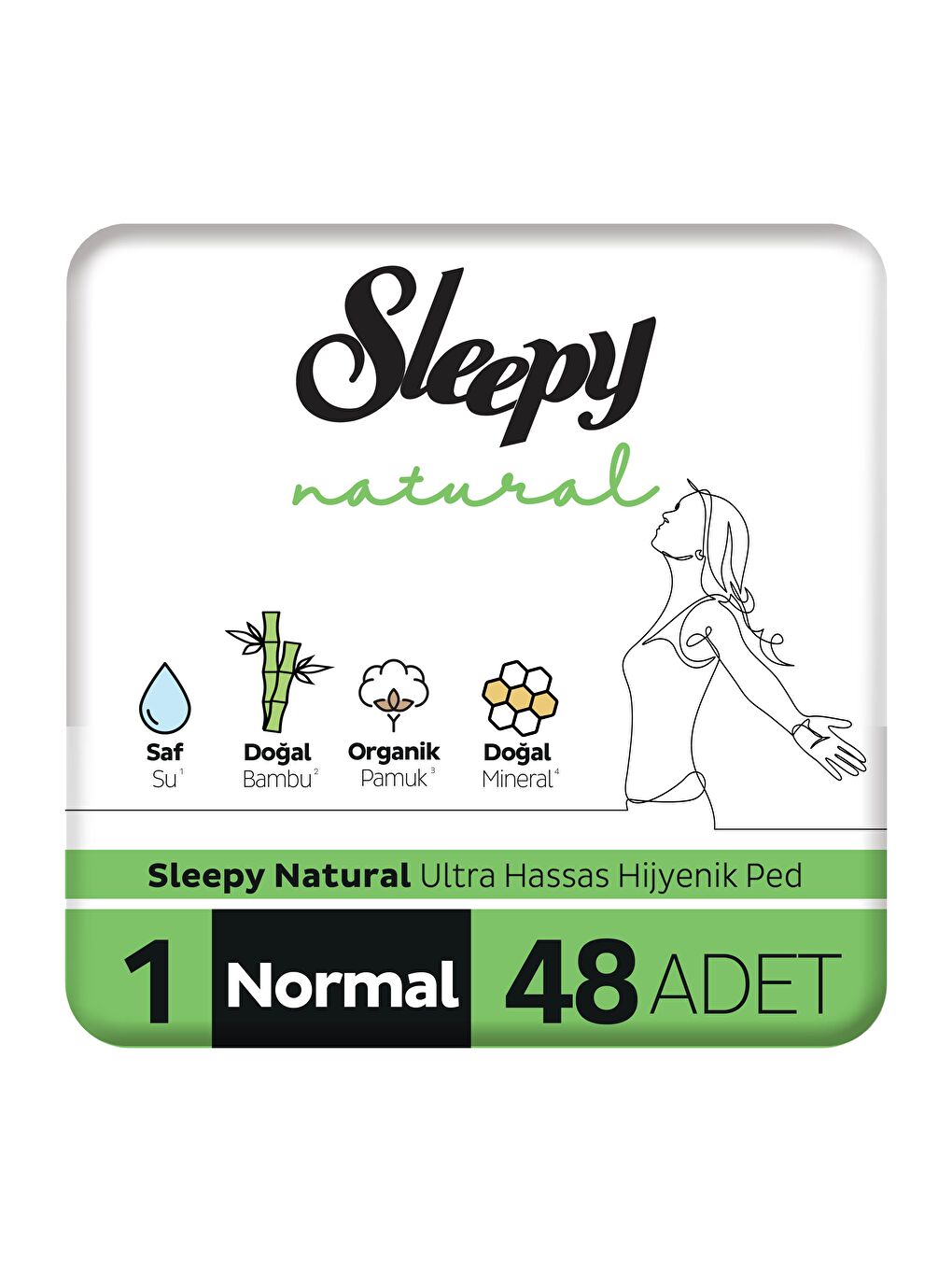 Natural Ultra Hassas Hijyenik Ped Normal 48 Adet Ped