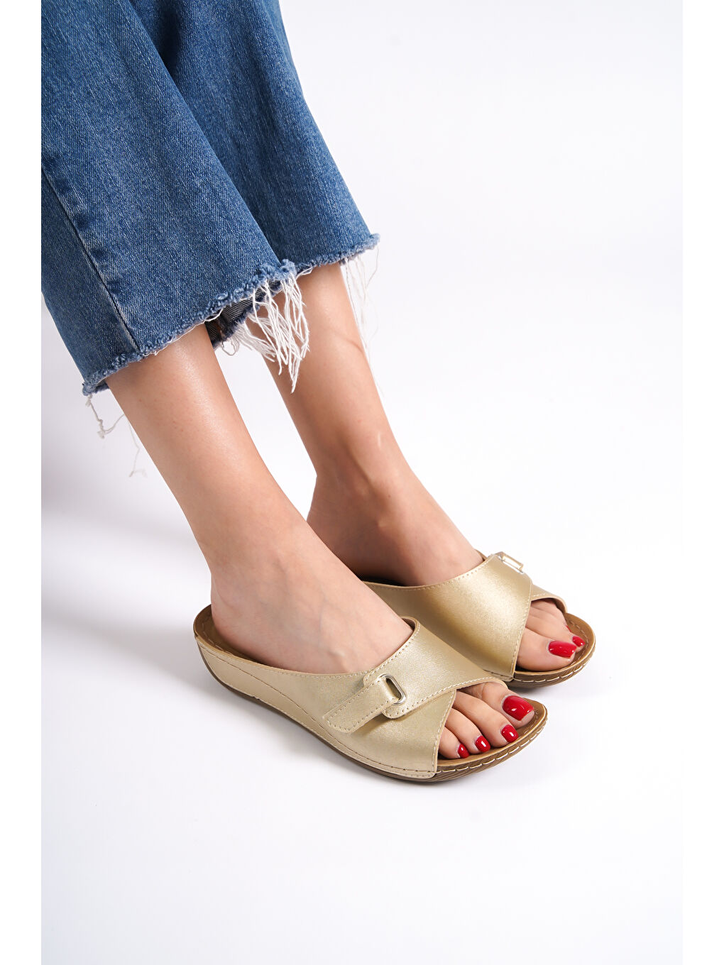 Sarı Z0397 Kadın Konfor Anatomic Terlik-5