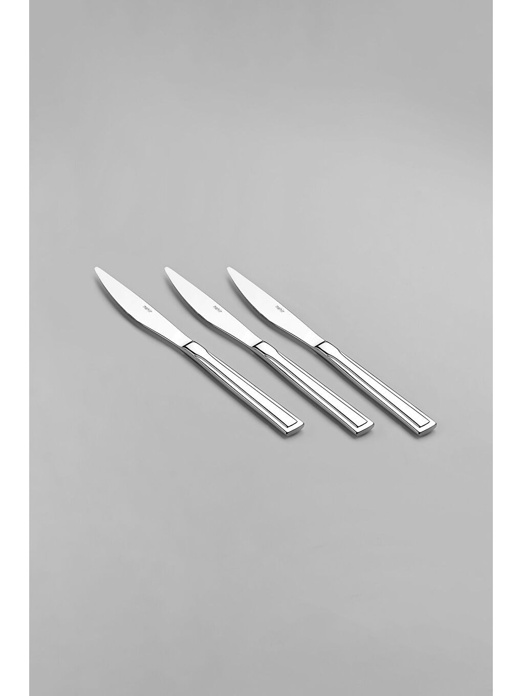 Gri Milano Sade 72 Parça Büyük Aile Çatal Kaşık Bıçak Takımı-6