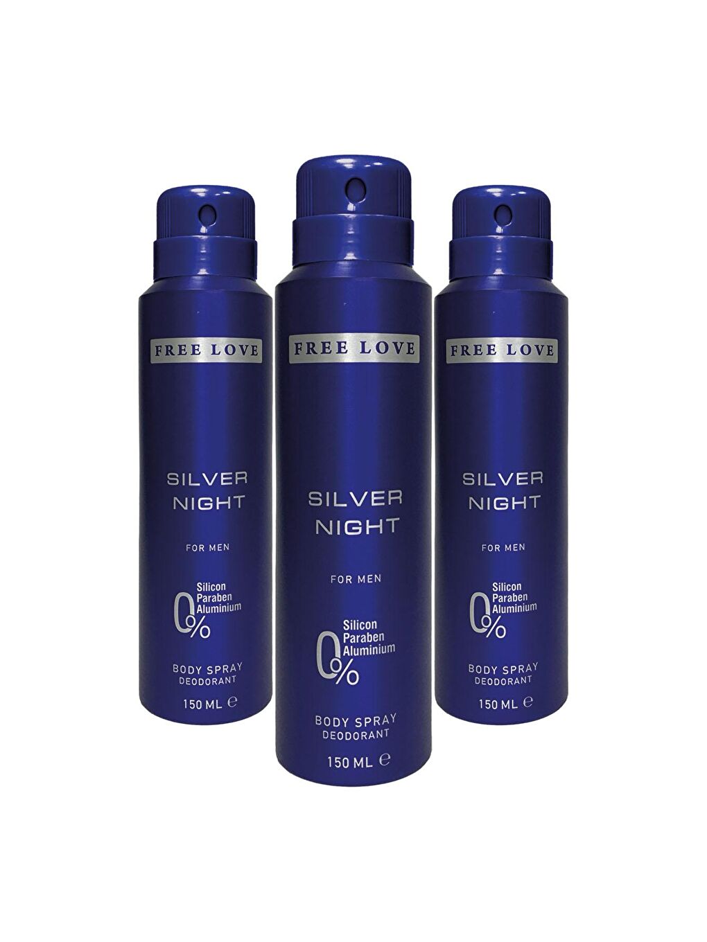 Free Love Karışık Silver Night Erkek Deodorant 150 ml 3 Adet