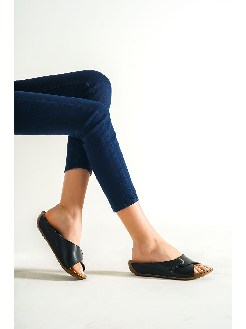 Siyah Z0397 Kadın Konfor Anatomic Terlik-5