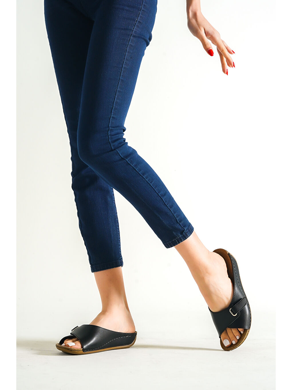 Siyah Z0397 Kadın Konfor Anatomic Terlik-7