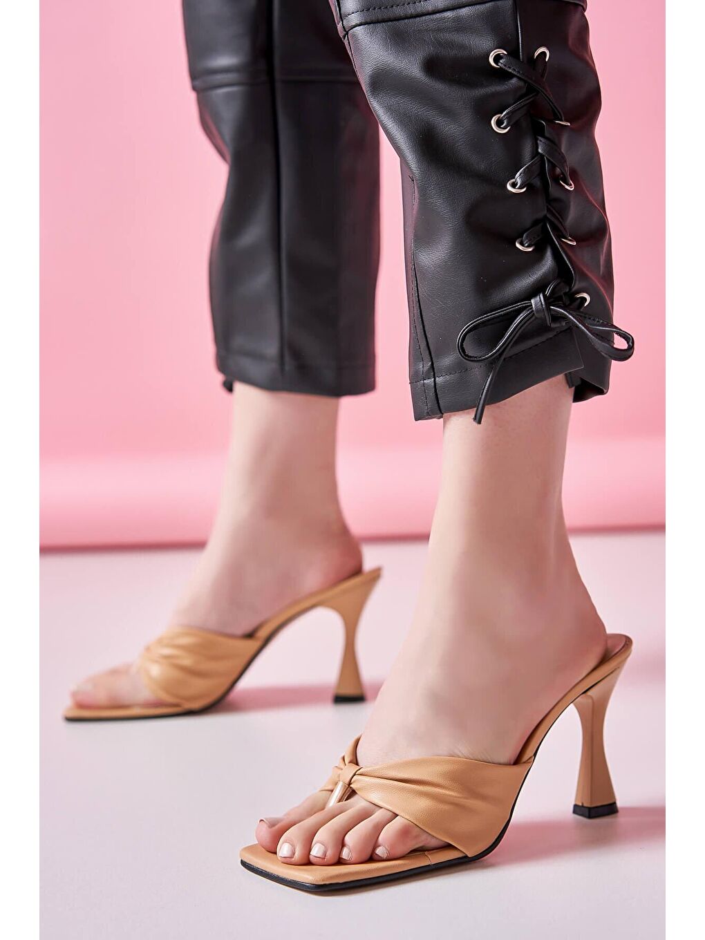 Bej MAGGİE 1FX NUDE Kadın Topuklu Terlik-1