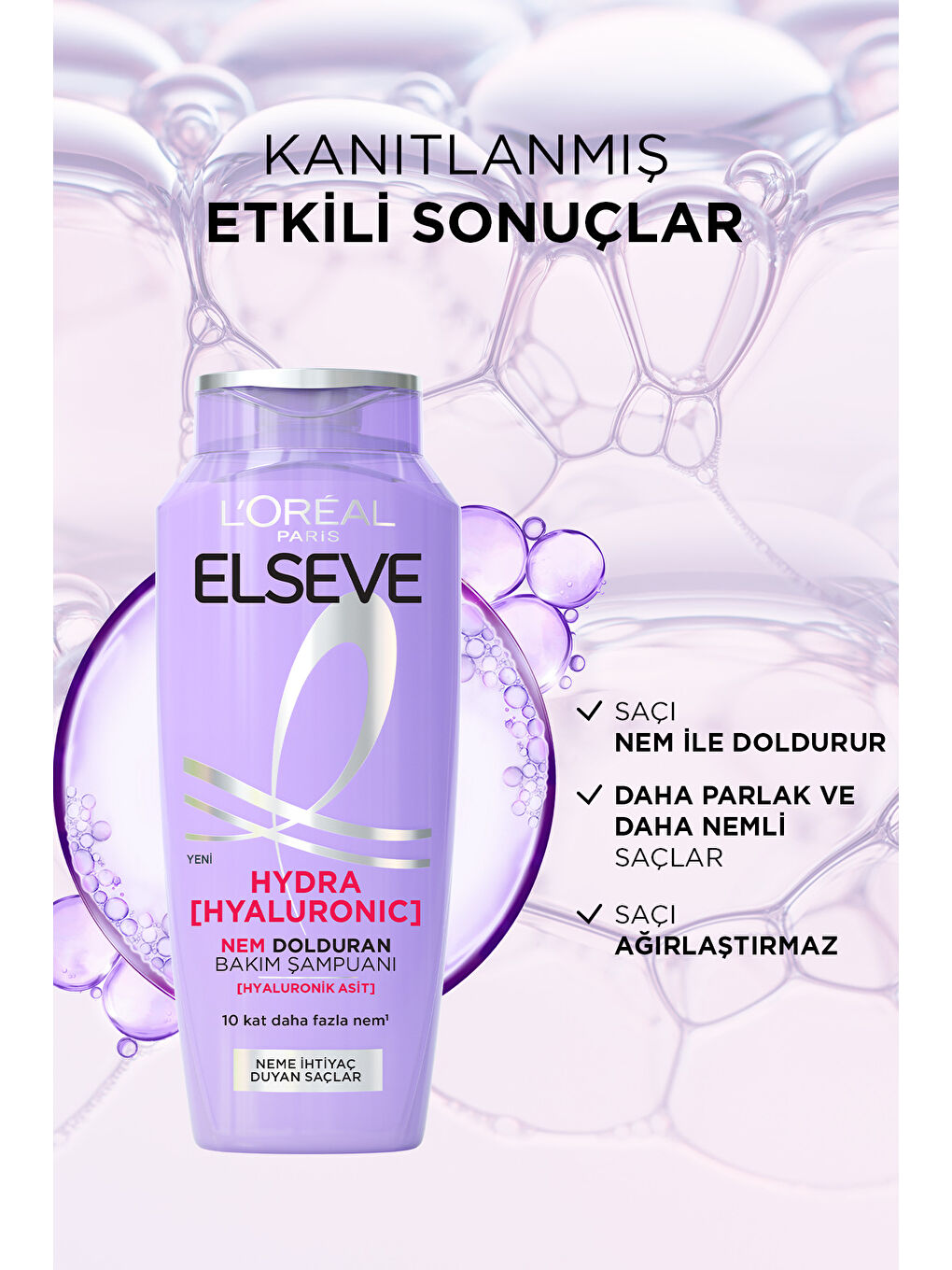 Elseve Hydra [Hyaluronic] Nem Dolduran Şampuan 300ml-3