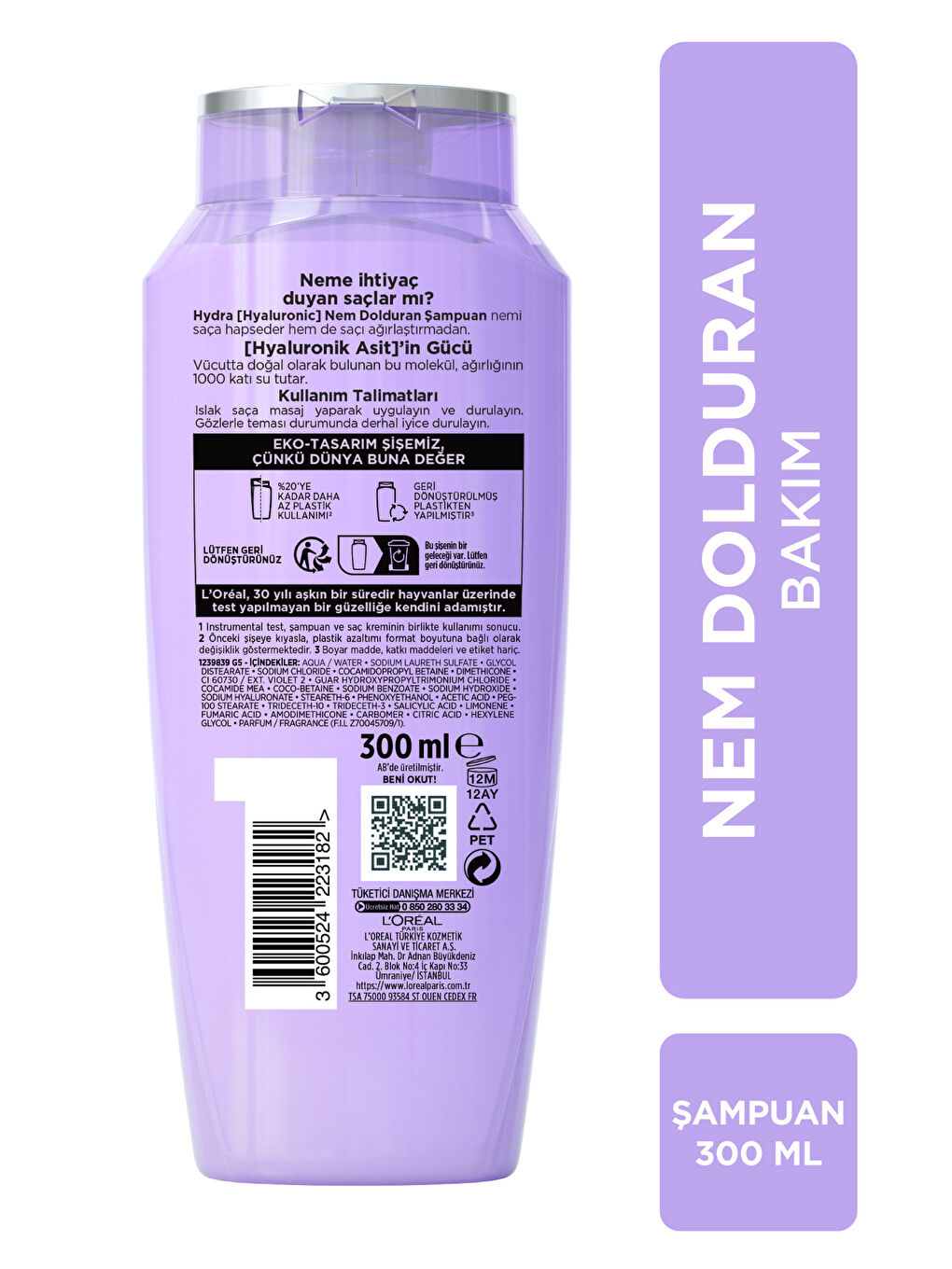 Elseve Hydra [Hyaluronic] Nem Dolduran Şampuan 300ml-7
