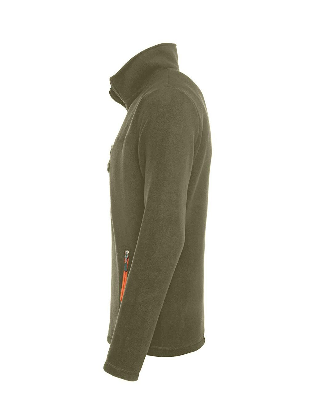Genius Store Haki Erkek Polar Tam  3 Cepli Outdoor Polar Fermuarlı Sweatshirt - 1