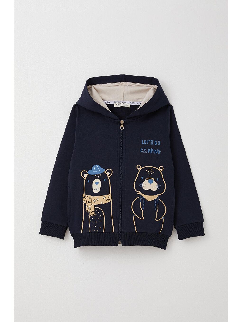 Erkek Bebek Eşofman Takım Kampçı Hayvancıklar Baskılı Lacivert (2 Yaş)-5