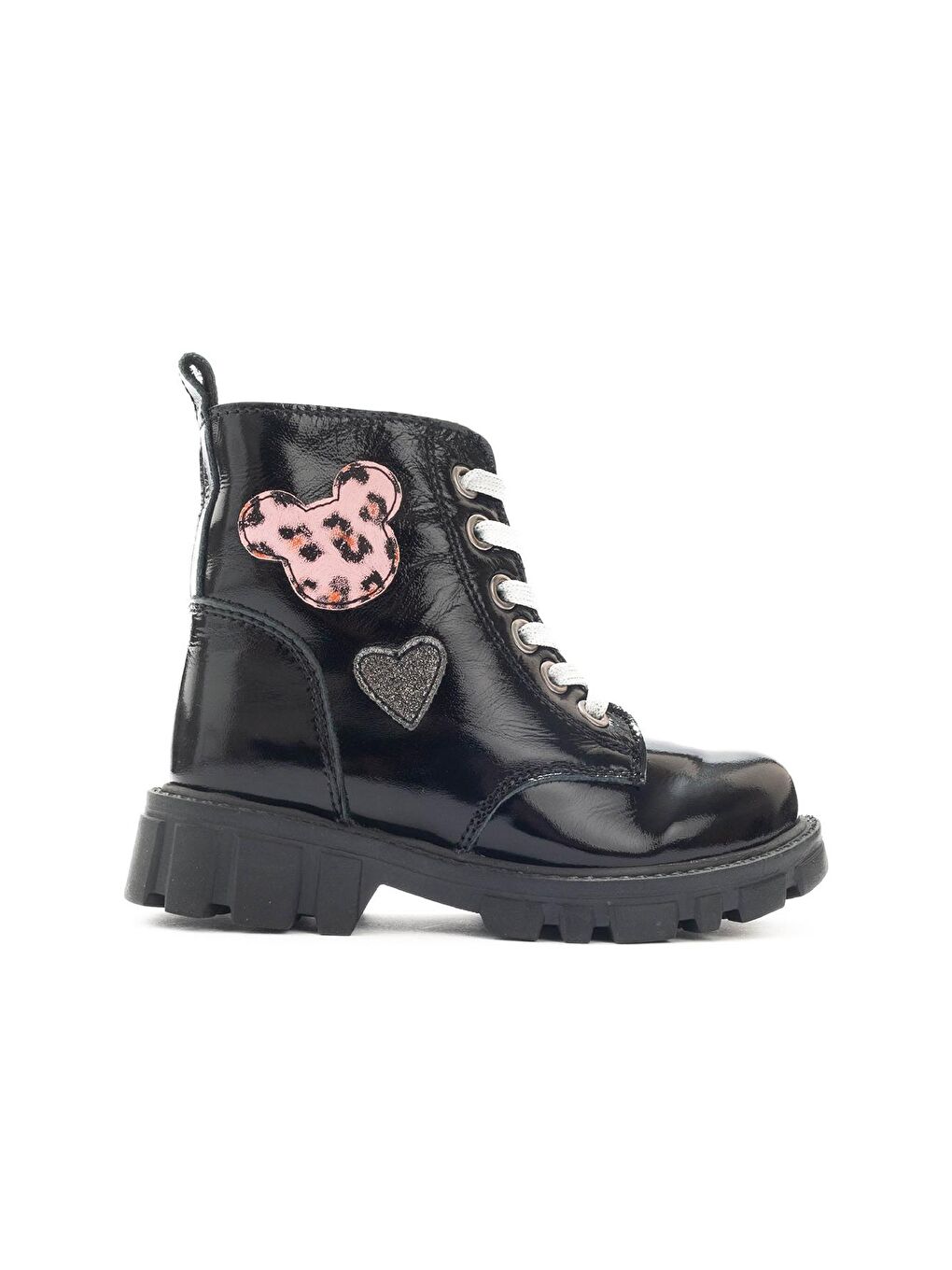 Kız Çocuk Siyah Rugan Hakiki Deri Anatomik Postal-4