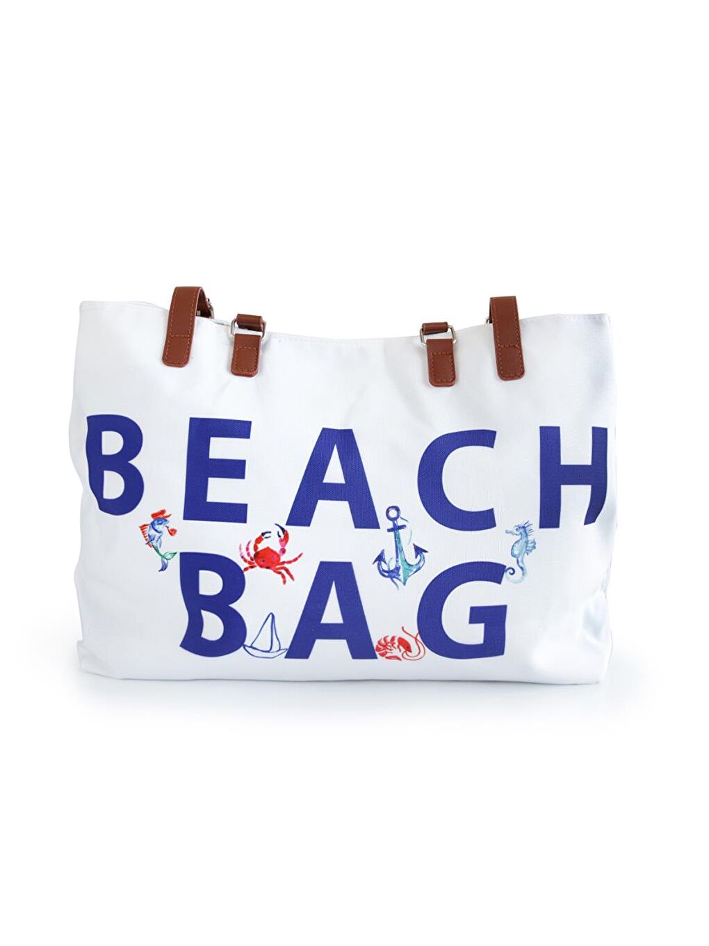 Beyaz Plaj Çantası-2