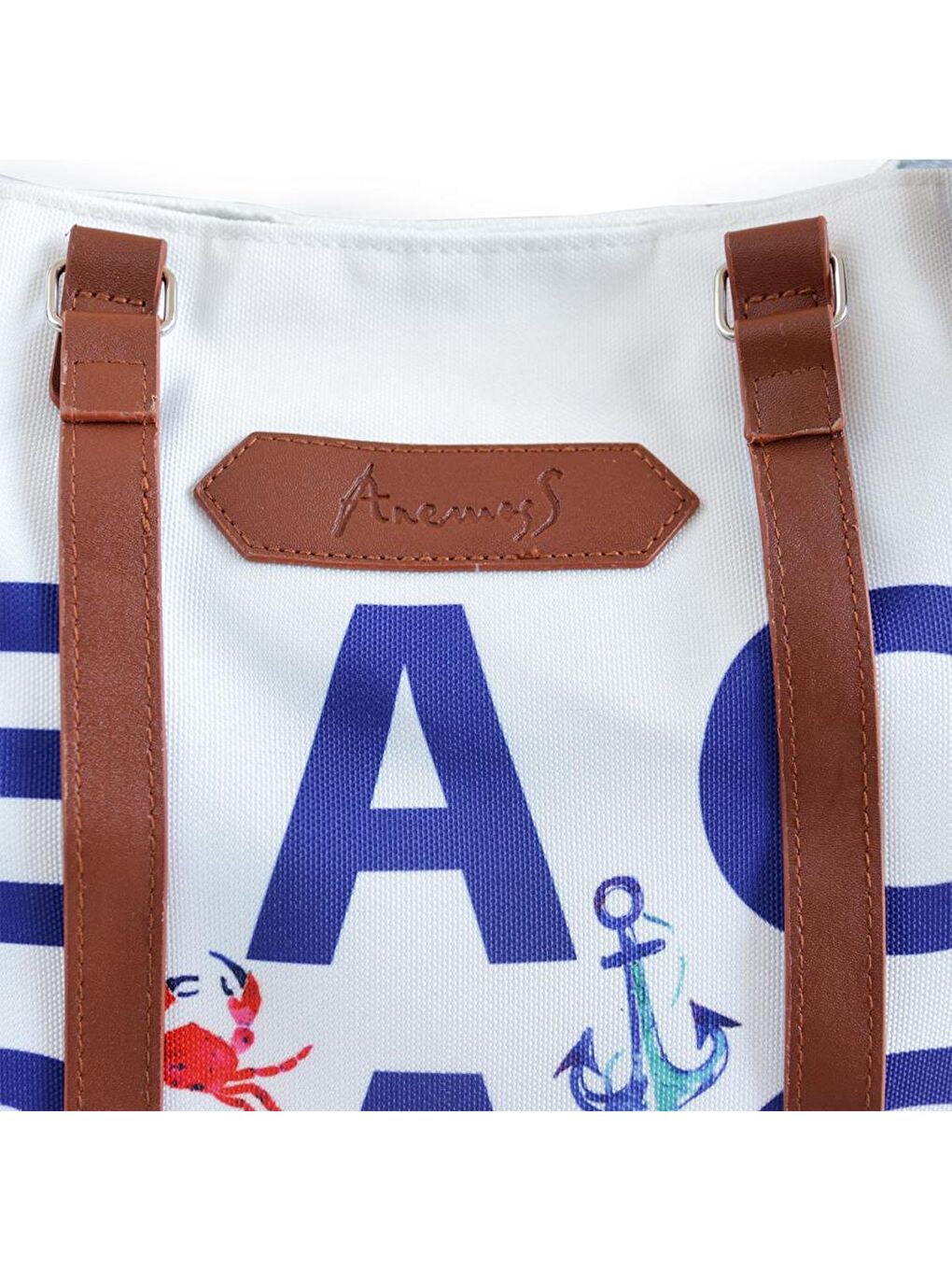 Beyaz Plaj Çantası-5