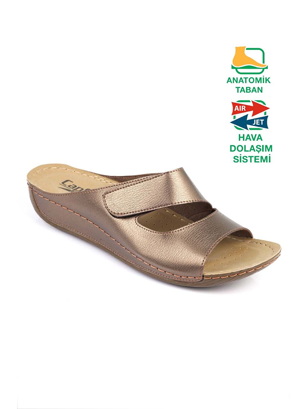 Turuncu Z0381 Kadın Konfor Anatomic Terlik-3