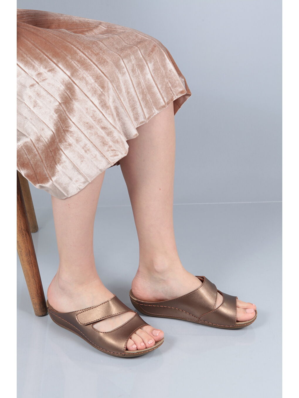 Turuncu Z0381 Kadın Konfor Anatomic Terlik-7