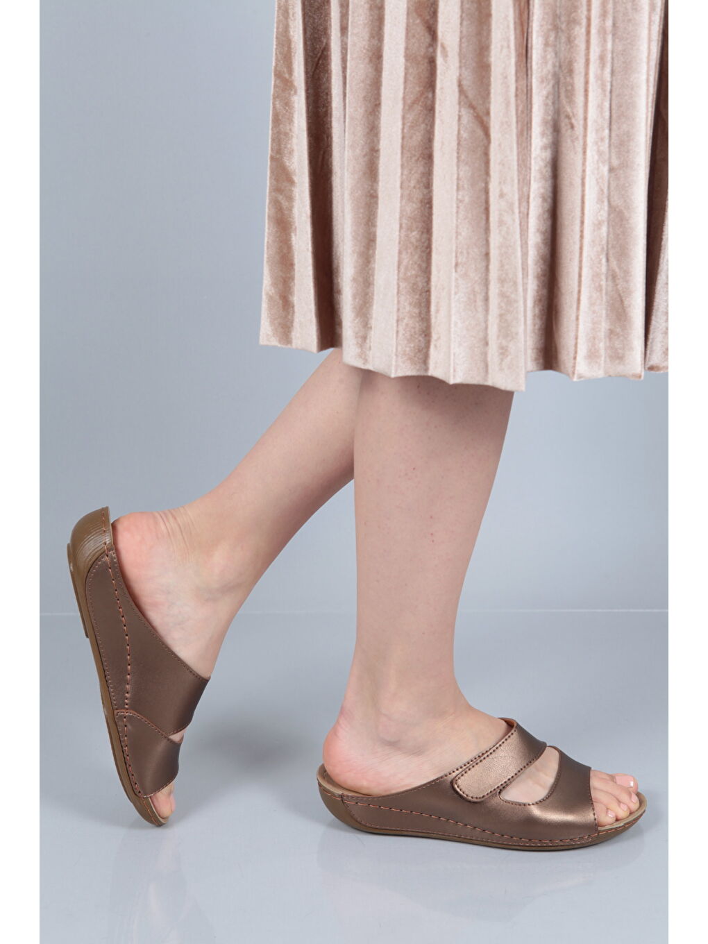 Turuncu Z0381 Kadın Konfor Anatomic Terlik-8