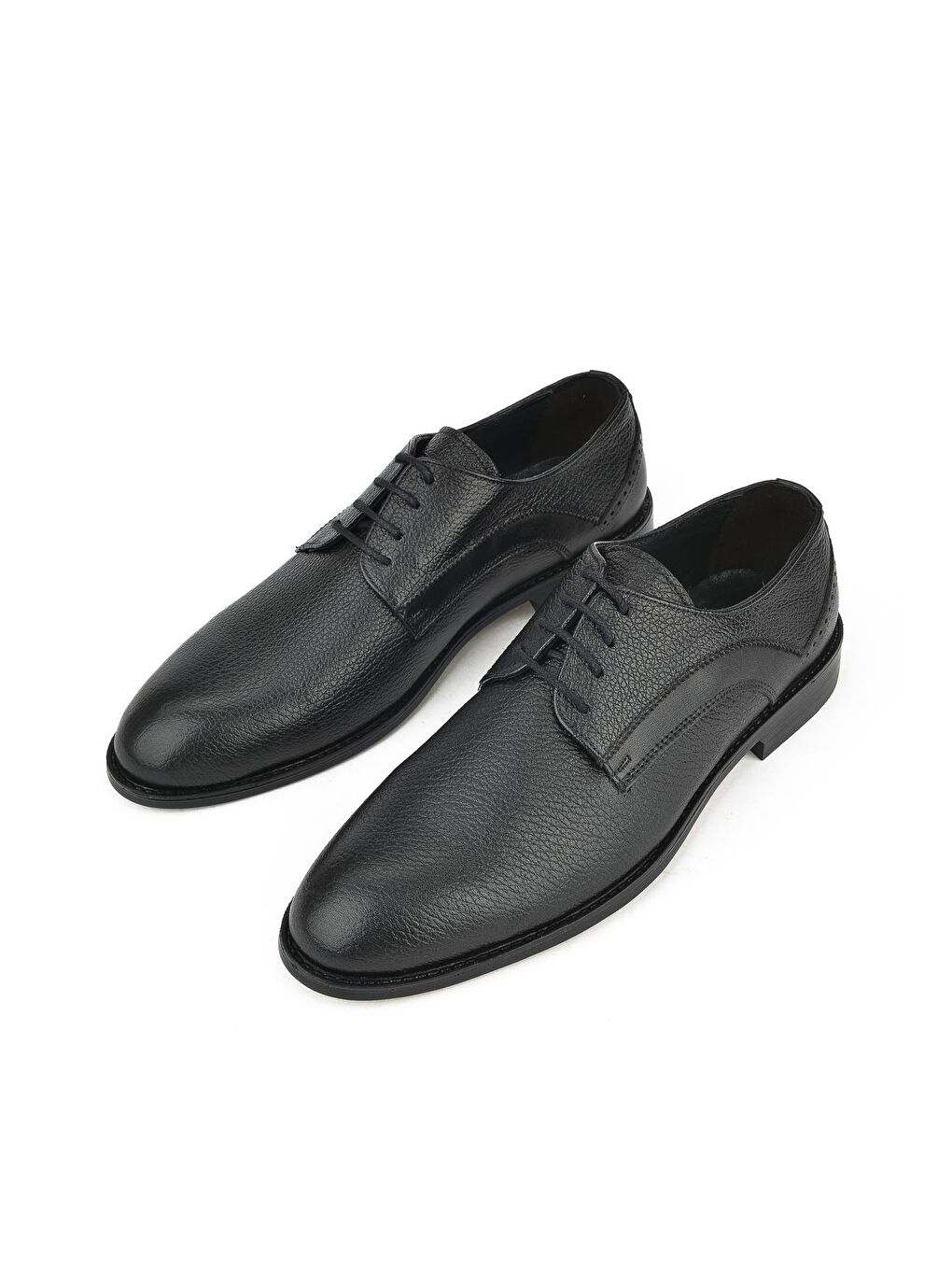 Erkek Hakiki Deri Klasik Ayakkabı 13348Z802 Siyah-4