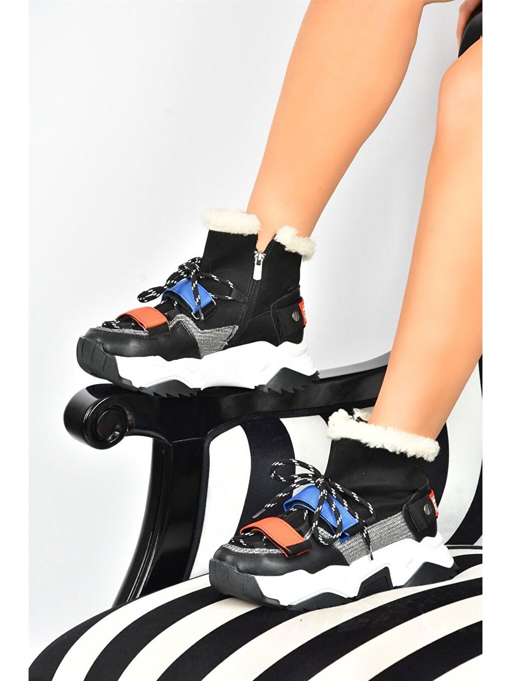 L445776009 Turuncu/Siyah Kadın Sneakers