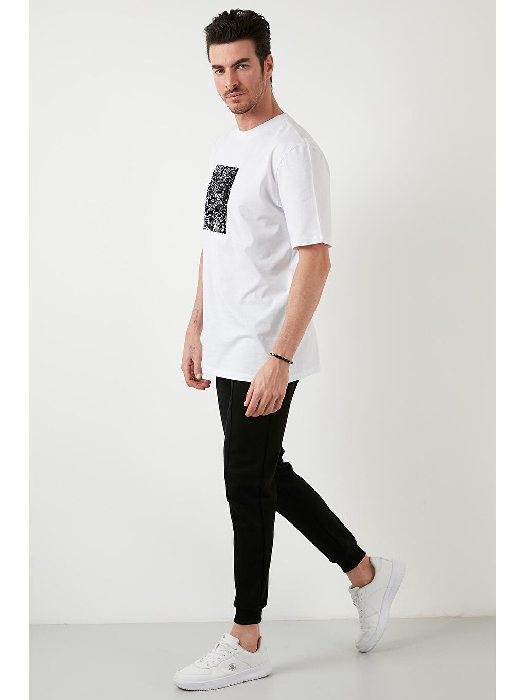 Buratti Beyaz Pamuklu Oversize Bisiklet Yaka T Shirt 5727400 - 3