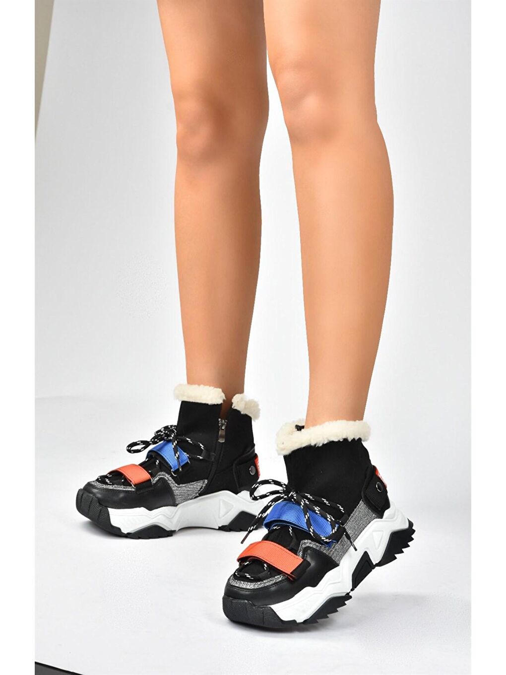 L445776009 Turuncu/Siyah Kadın Sneakers-1