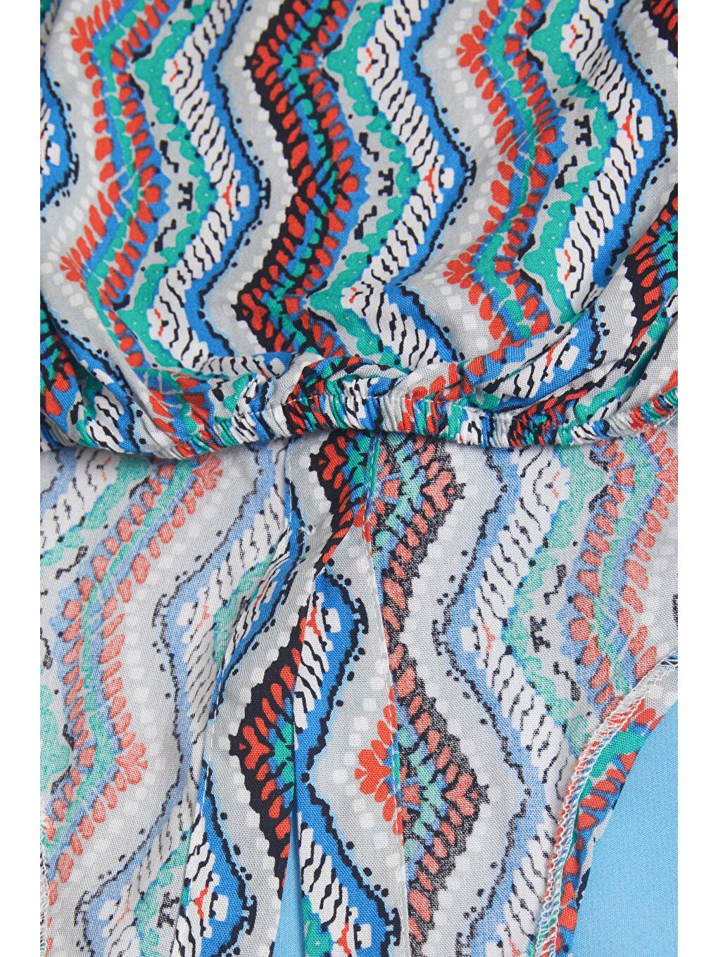 Mavi Desenli Gömlekli İspanyol Paça Pantolon Kız Takım 15598-2