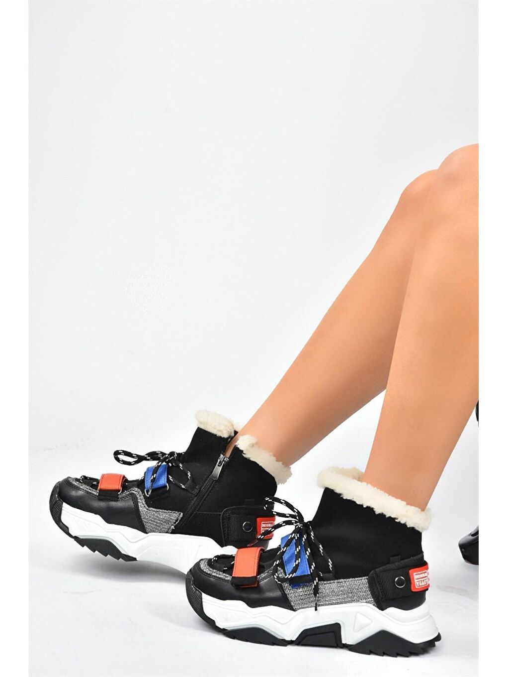 L445776009 Turuncu/Siyah Kadın Sneakers-2