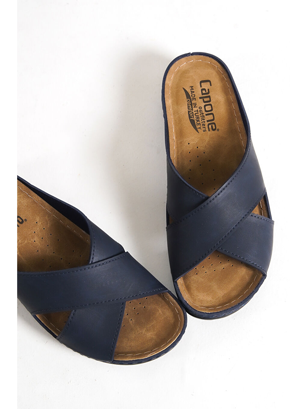 Lacivert 107001 Kadın Çapraz Bant Konfor Anatomic Terlik-11