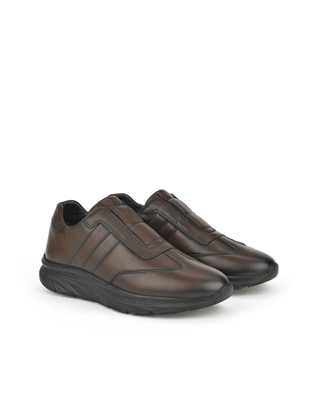 Kahverengi Erkek Hakiki Deri Ayakkabı 133498Z1630 Kahve-1