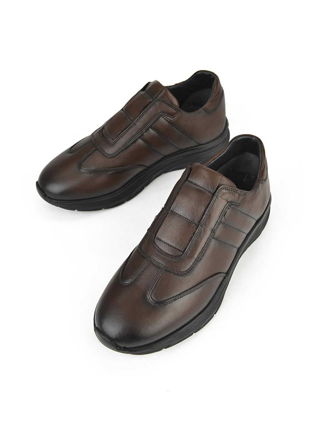 Kahverengi Erkek Hakiki Deri Ayakkabı 133498Z1630 Kahve-4
