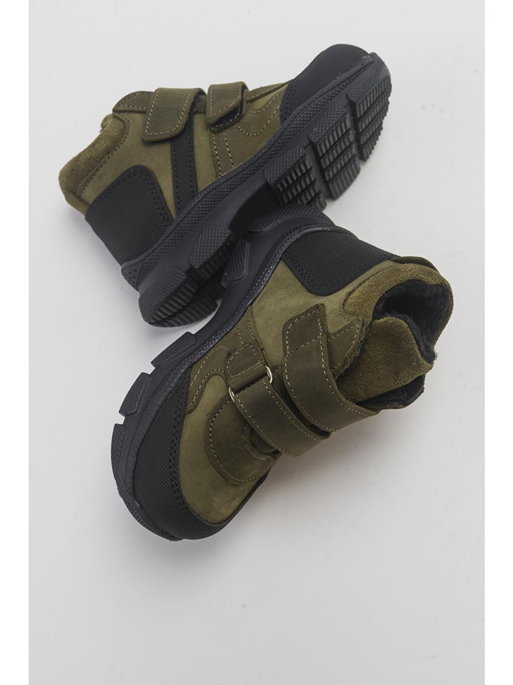 Erkek Çocuk Haki Hakiki Deri Anatomik Günlük Bot-2