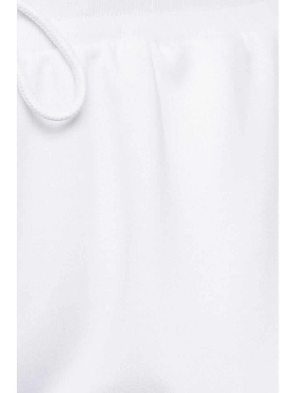 Beyaz Büyük Beden Cepli Beli Büzgülü Bol Kesim Jogger Şort 144601-8