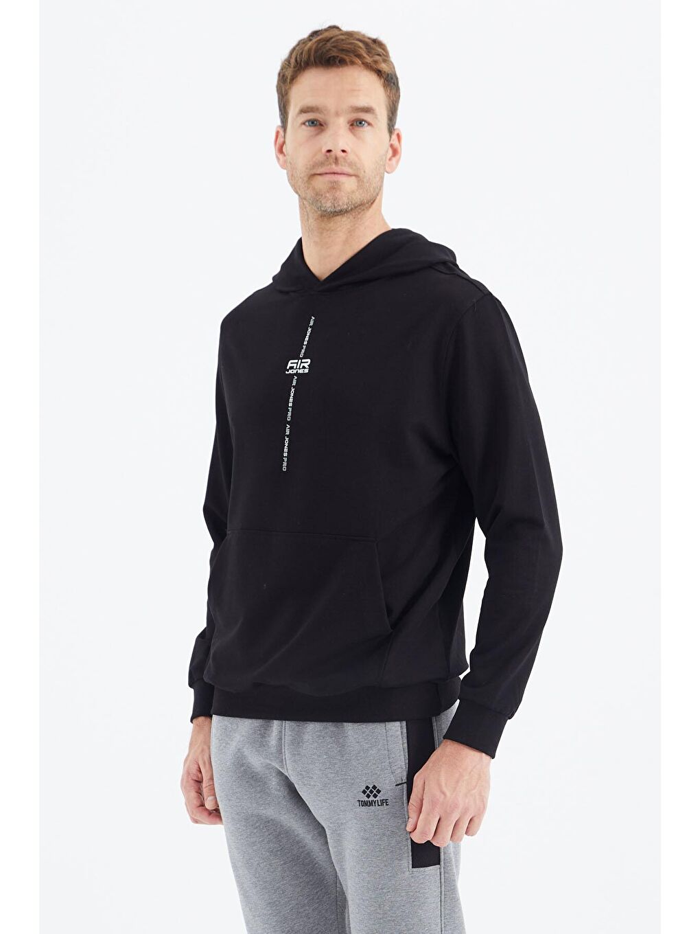 AIR JONES Grant Siyah  Rahat Form Erkek Sweatshirt - 88305 - 3