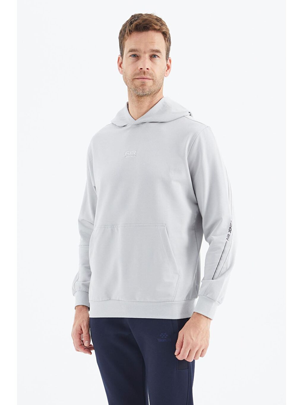 AIR JONES Bej Ulrich Taş Kapüşonlu Erkek Sweatshirt - 88311 - 4