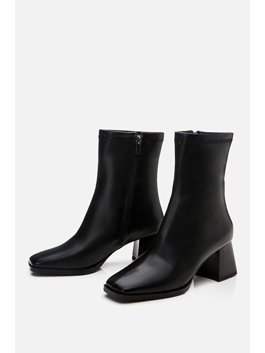 Siyah Kadın Topuklu Bot-3