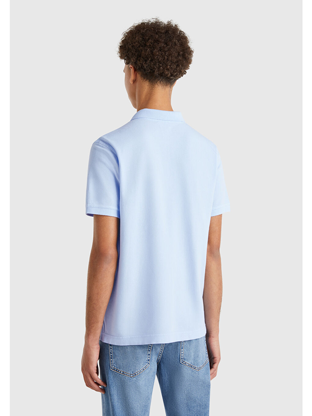 Erkek Açık Mavi Regular Fit Kısa Kollu Polo Tişört-1