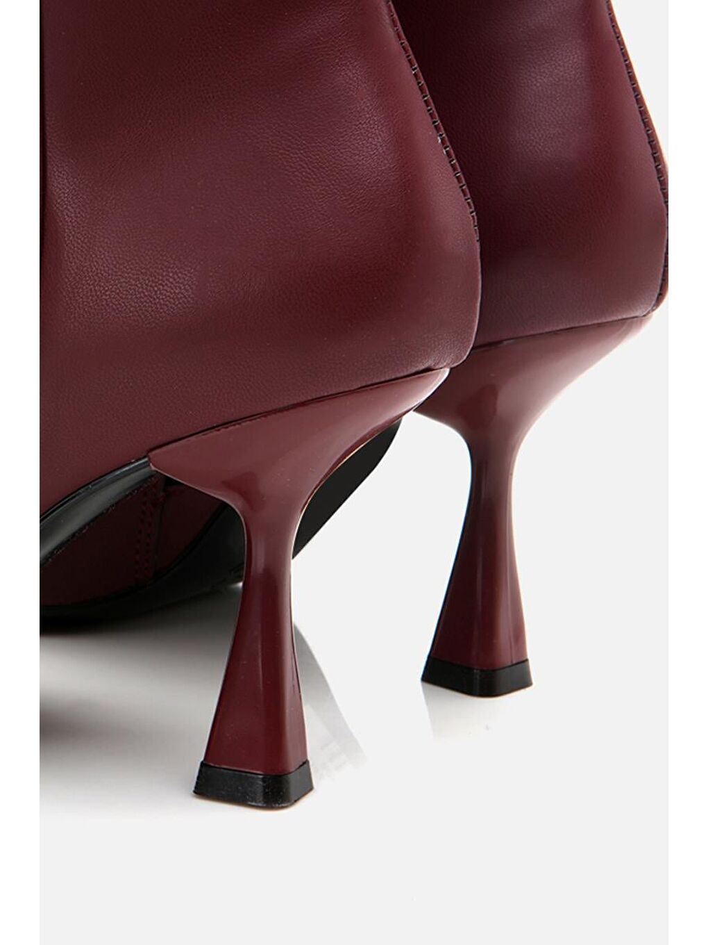 Bordo Kadın Topuklu Bot-6